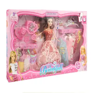 Muñeca beautifull con muñequita, diversos vestidos y accesorios / ts8…