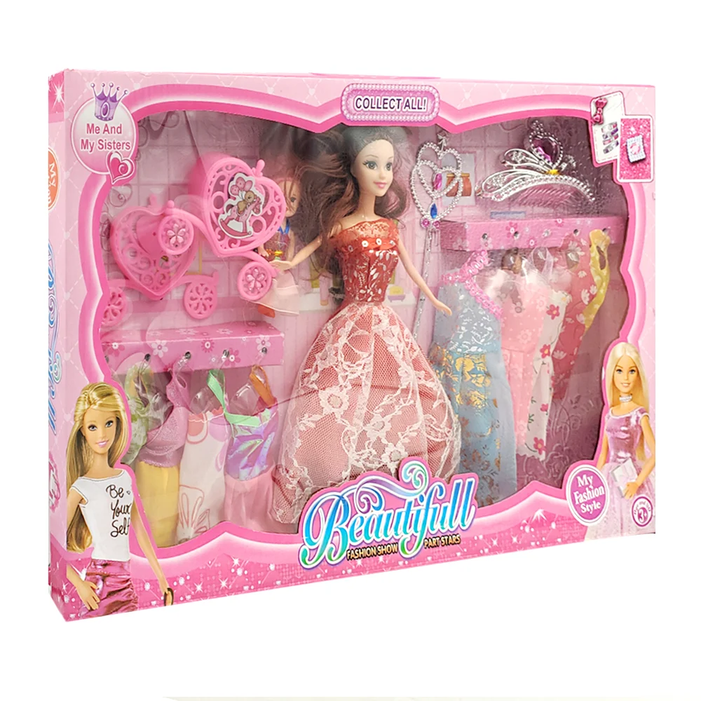 Muñeca beautifull con muñequita, diversos vestidos y accesorios / ts8…