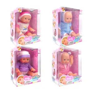 Muñeca bebé baby lovely con mameluco de aninal o ropa y gorro, varios…