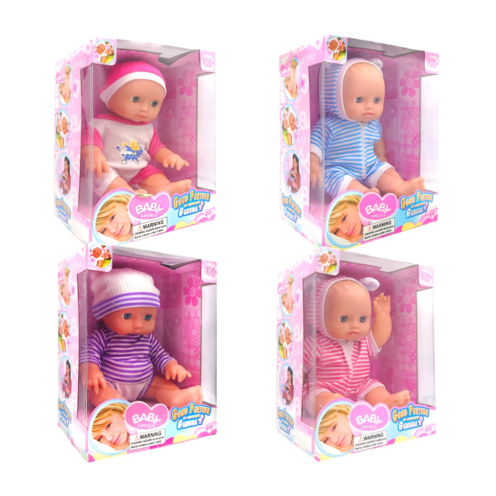 Muñeca bebé baby lovely con mameluco de aninal o ropa y gorro, varios…