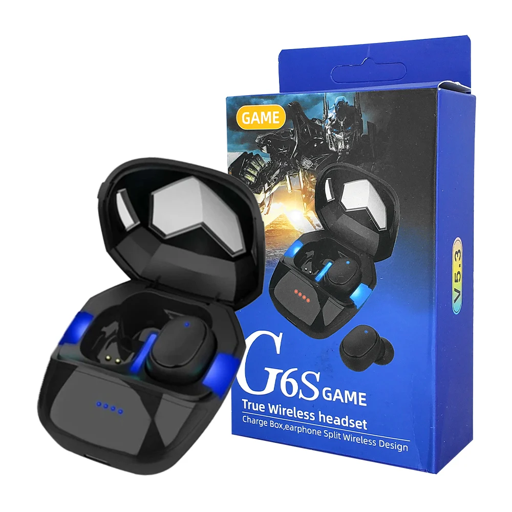 Audífonos gamer inalámbricos de tipo chícharo con almohadillas de sil…