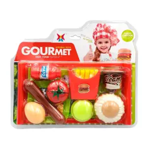 Set de juguetes tipo comida rápida, varios accesorios / gourmet / xj3…