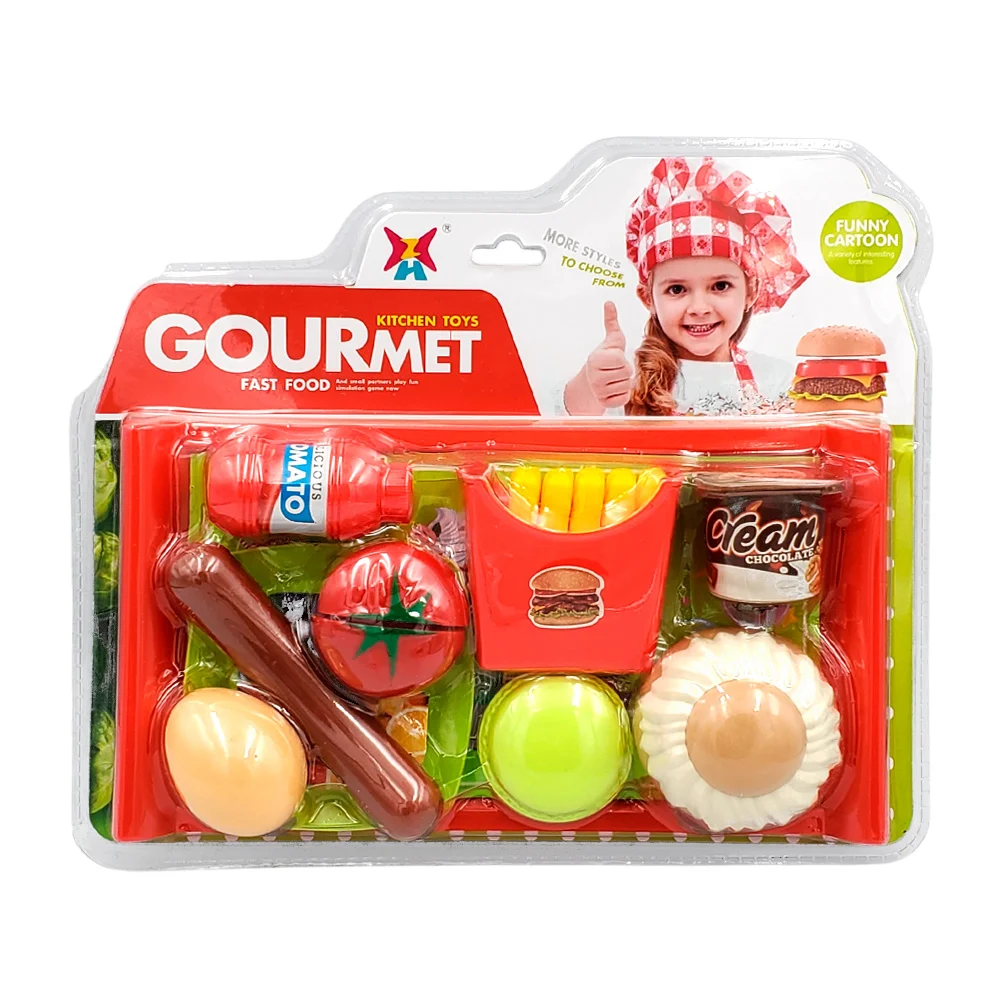 Set de juguetes tipo comida rápida, varios accesorios / gourmet / xj3…