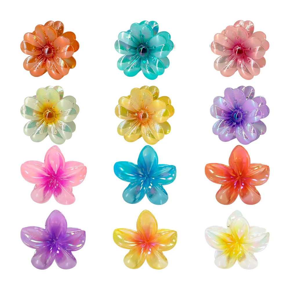 1pza Pinza de plástico para cabello en forma de flor con efecto torna…