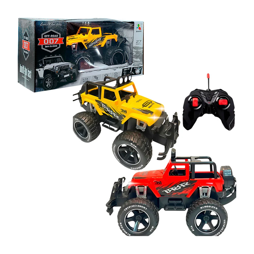 Coche de control remoto en forma de camión monstruo, colores y funcio…