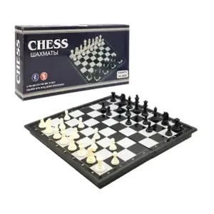 Juego de ajedrez 24x24cm tablero plegable, diseño elegante y fichas m…