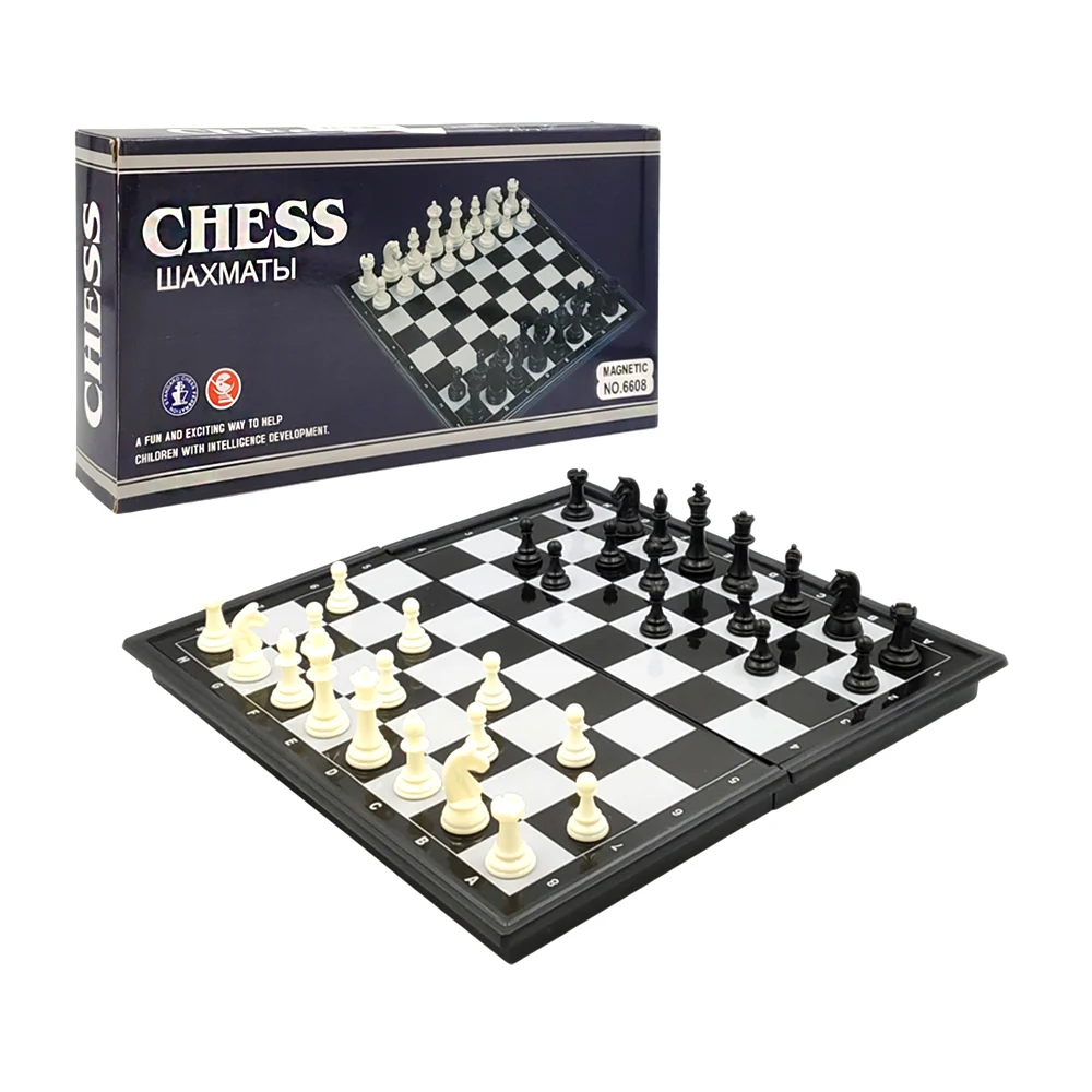 Juego de ajedrez 27x27cm tablero plegable, diseño elegante y fichas m…