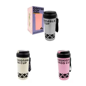 Termo de 550ml con infusor, popote y diseño estampado + asa colgante,…