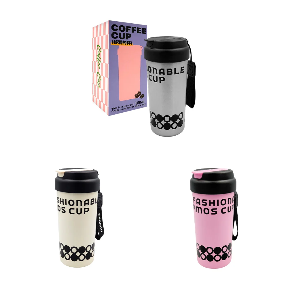 Termo de 550ml con infusor, popote y diseño estampado + asa colgante,…