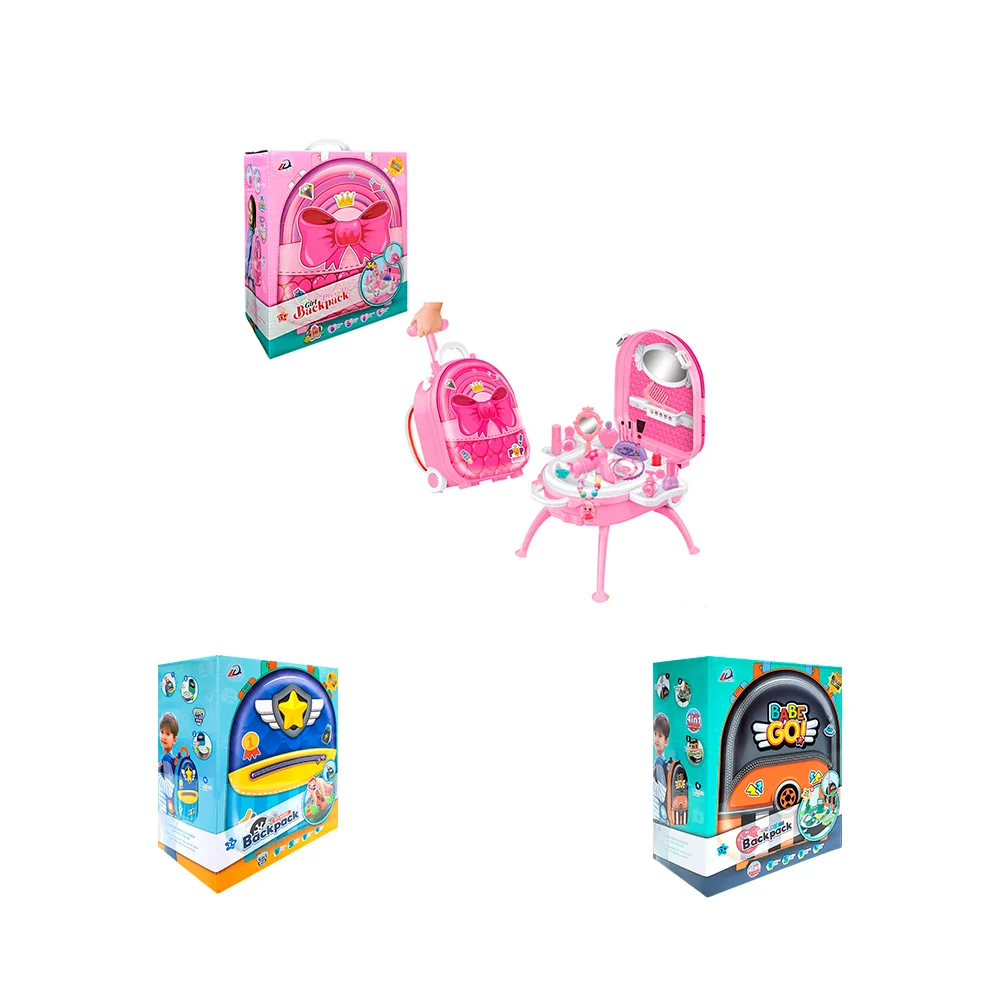 Maleta / mochila infantil de juguete con cosméticos o doctor / backpa…