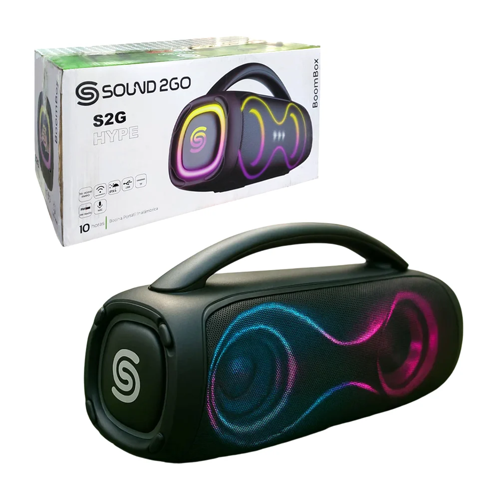 Bocina portátil inalámbrica, multifuncional con sonido envolvente, as…