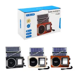 Radio - bocina bluetooth fm con panel y linterna, variedad de colores…