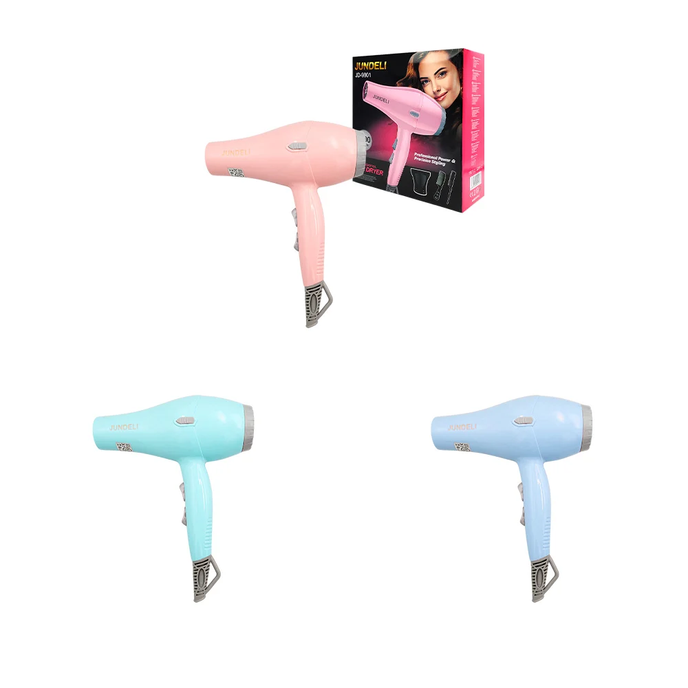 Secadora eléctrica jundeli para el cabello + boquilla y 2 peines, 300…