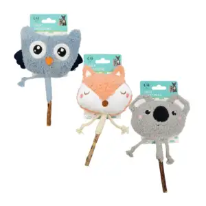 Juguete para mascotas pequeño en forma de animales afelpados con palo…