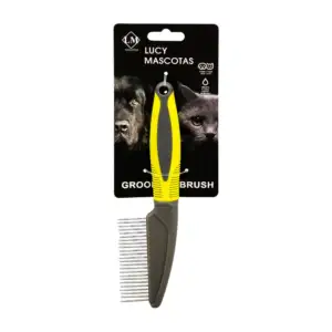 1pza Cepillo para mascotas metálico removedor de pelo bicolor / lucy …