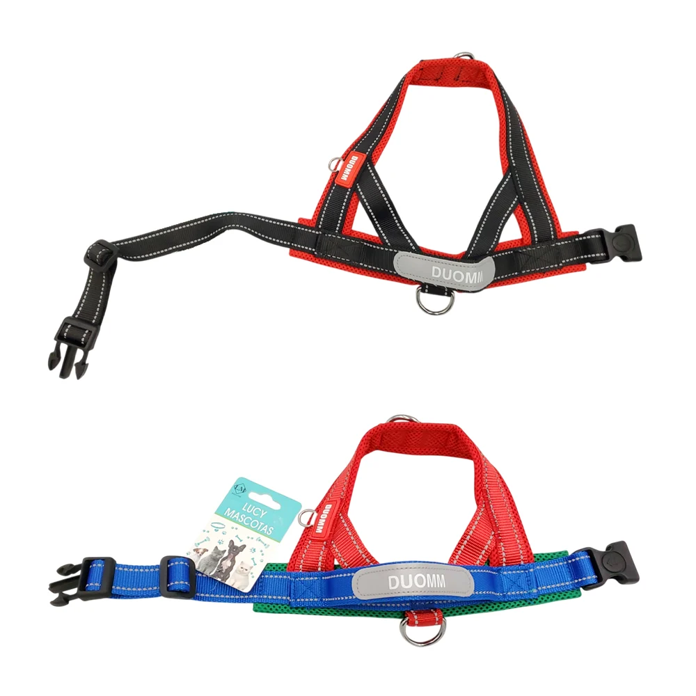 Pechera para mascotas con asa, costura reflectante y broches ajustabl…