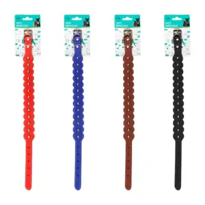1pza Collar para mascotas de 47cm con forma redondeada y perlas metál…
