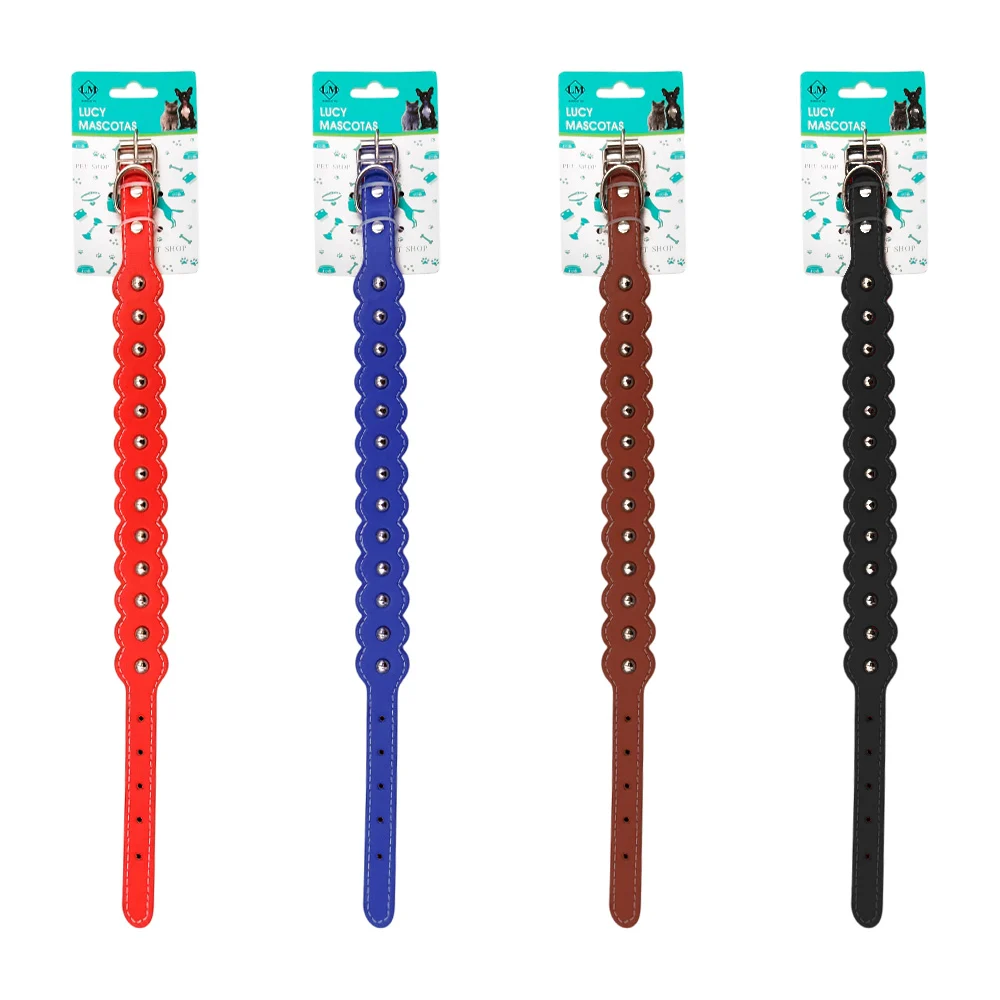 1pza Collar para mascotas de 47cm con forma redondeada y perlas metál…