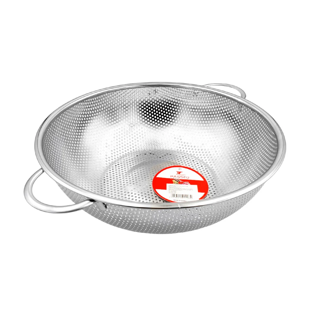 Colador / escurridor de acero inoxidable para alimentos, 28cm