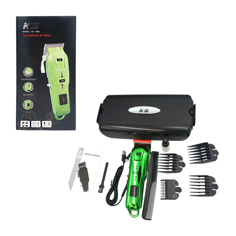 Máquina ks cortadora de pelo inalámbrica con estuche de plástico / ks…