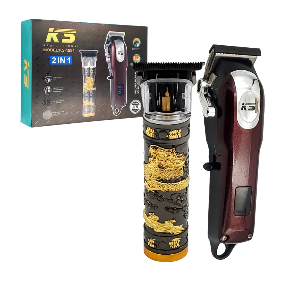 Kit 2 en 1 con trimmer con diseño de dragón y rasuradora con pantalla…