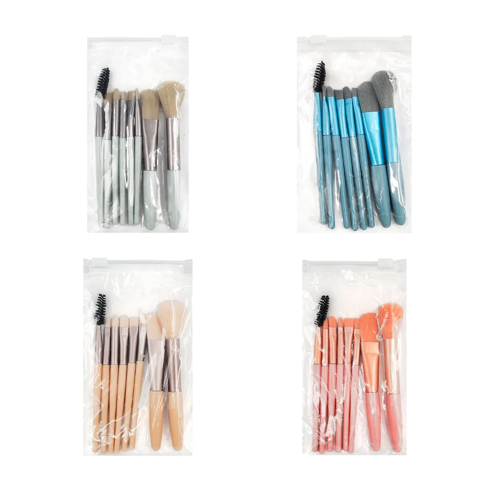 Paquete con 8 mini brochas aplicadoras de maquillaje, variedad de col…
