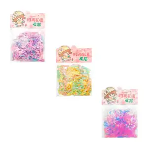 Paquete / bolsa de ligas - liguitas de colores para el cabello / ln79…