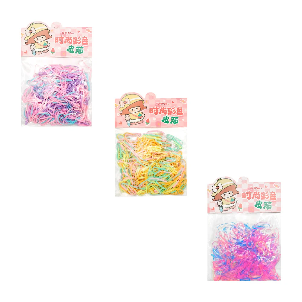 Paquete / bolsa de ligas - liguitas de colores para el cabello / ln79…