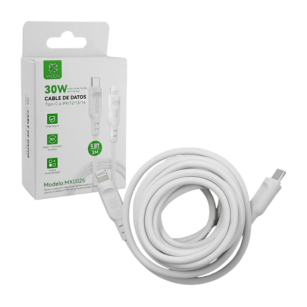 1pza Cable de transferencia de datos y carga, con entrada tipo c a li…
