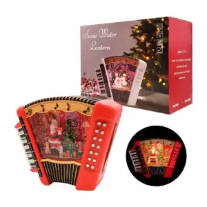 Adorno navideño decorativo en forma de acordeón y figura encapsulada …