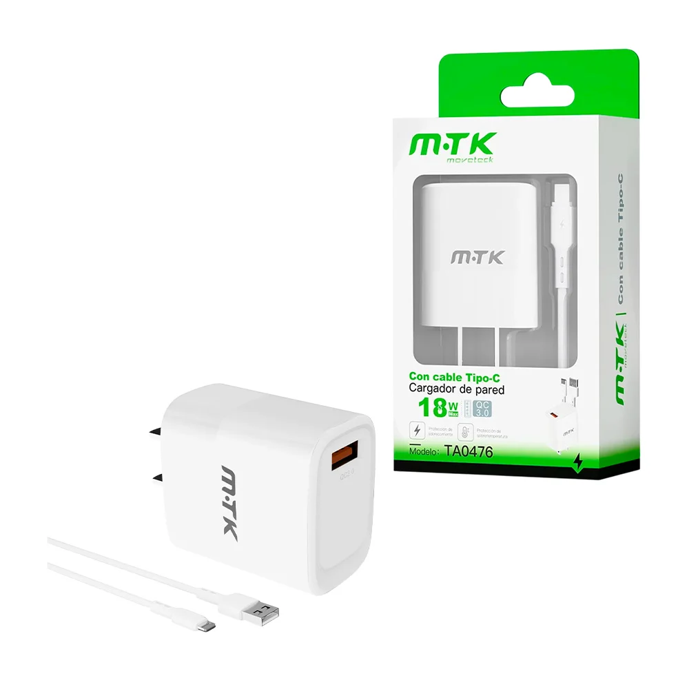 Combo cargador con cable usb a tipo c y cubo cargador de 12w, usos va…