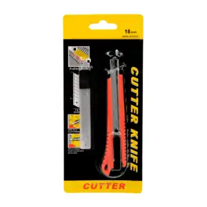 Cutter chico con hoja de 18mm + repuesto de navaja, antideslizante, v…