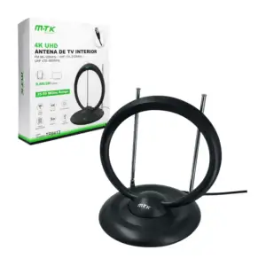 1pza Antena de interior para tv, con base de plástico rotable y medid…