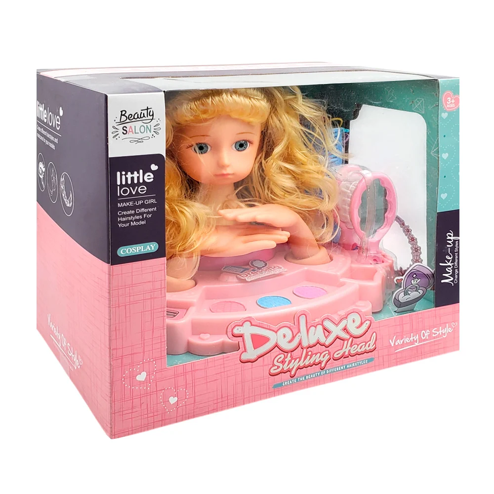 Muñeca tipo maniqui deluxe con accesorios de maquillaje y peinado / l…