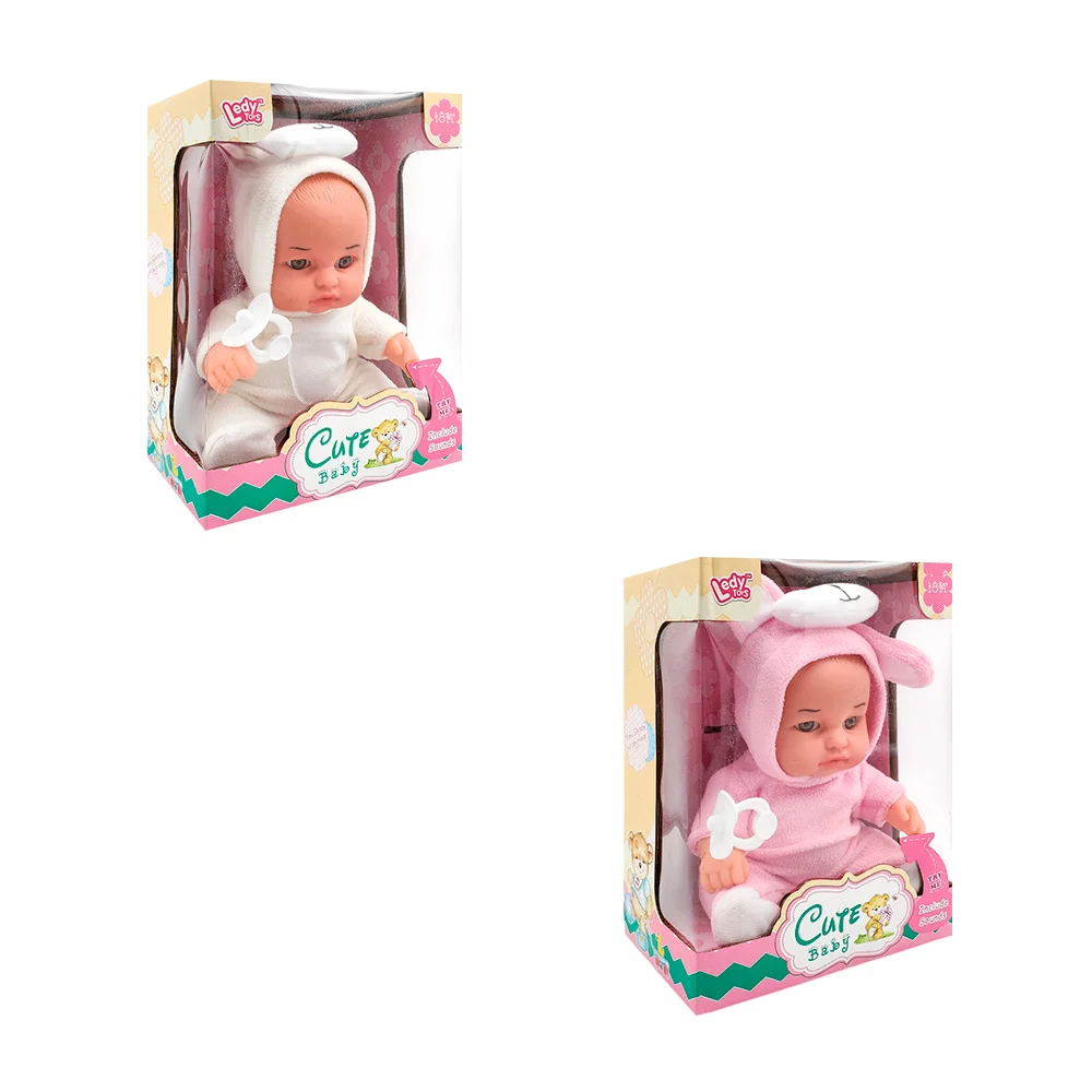 Muñeca bebé cute baby con mameluco, chupón y sonido, varios colores /…