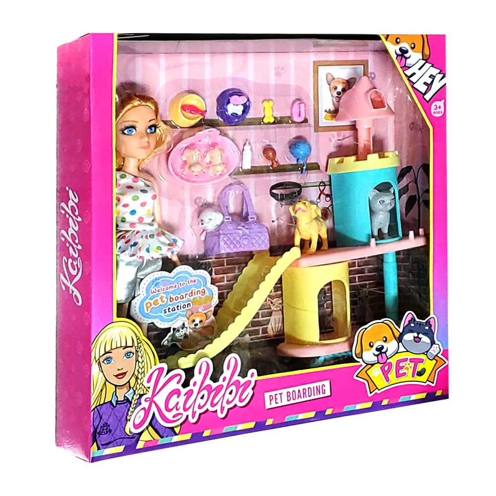 Muñeca kaibibi con temática de cuidado de mascotas / pet boarding / w…