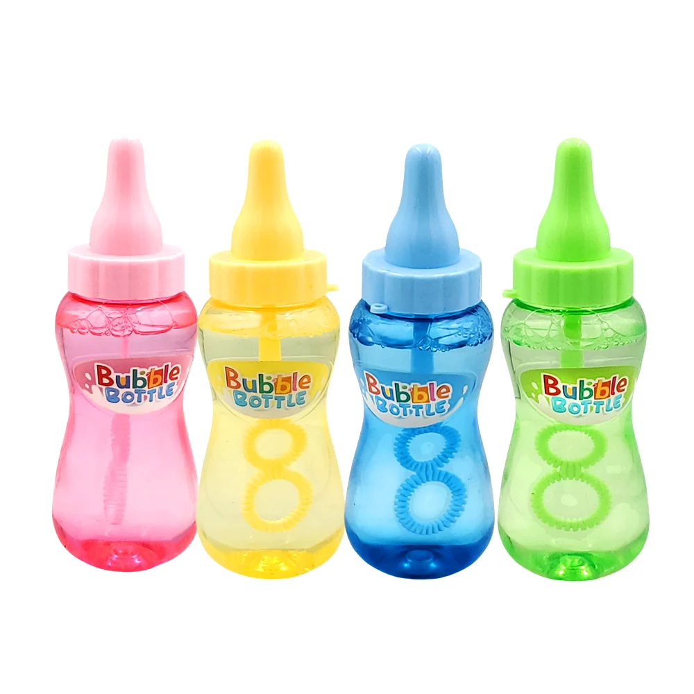 1pza Bote de burbujas plástico en forma de biberón, colores varios / …