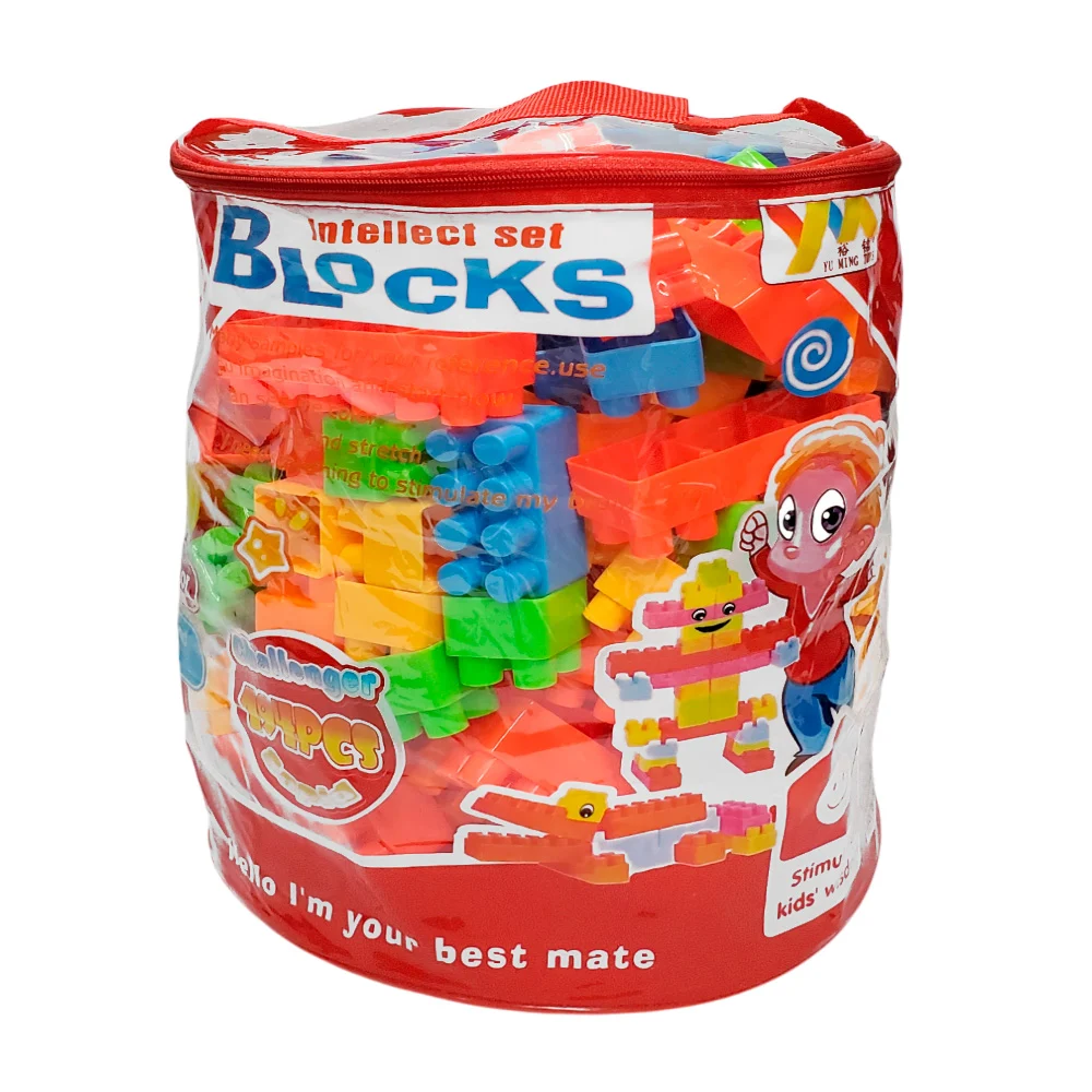 Bolsa con 194 bloques de construcción de diferentes tamaños y colores ...