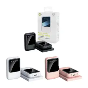 Power bank yisen 20000mah, pequeña con pantalla, 3 puertos de carga +…
