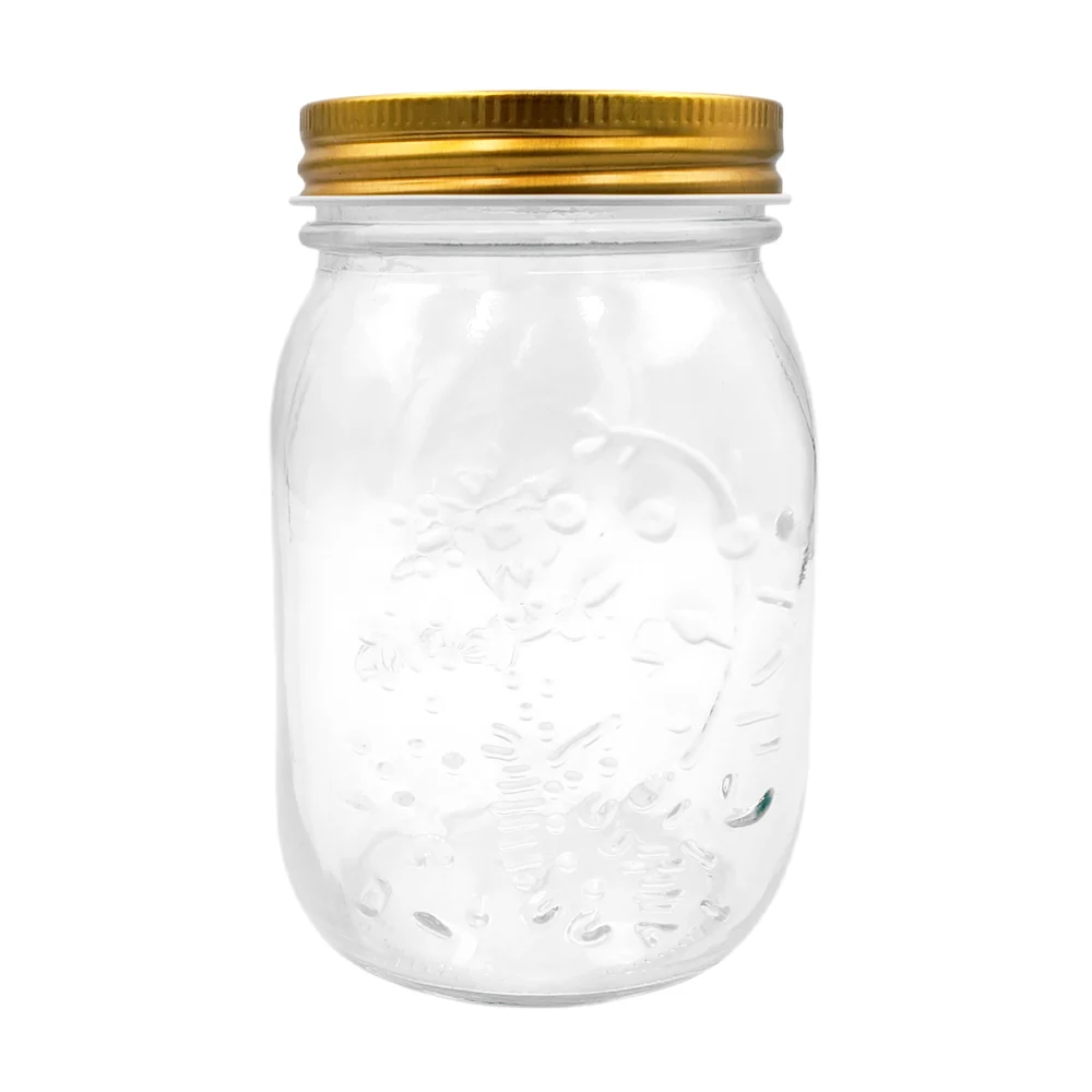 Frasco de vidrio cilindrico de 13x7cm de 500ml, cierre hermético / a7…