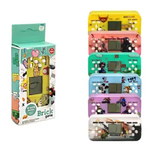 Mini brick game portátil tipo consola con 26 juegos, variedad de colo…