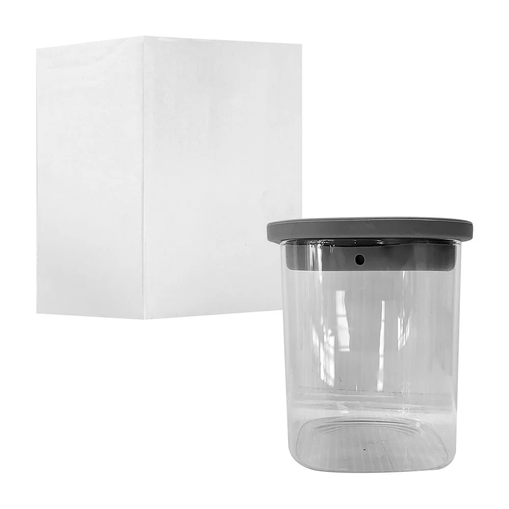 Contenedor de cristal chico con tapa de silicón, variedad de colores …