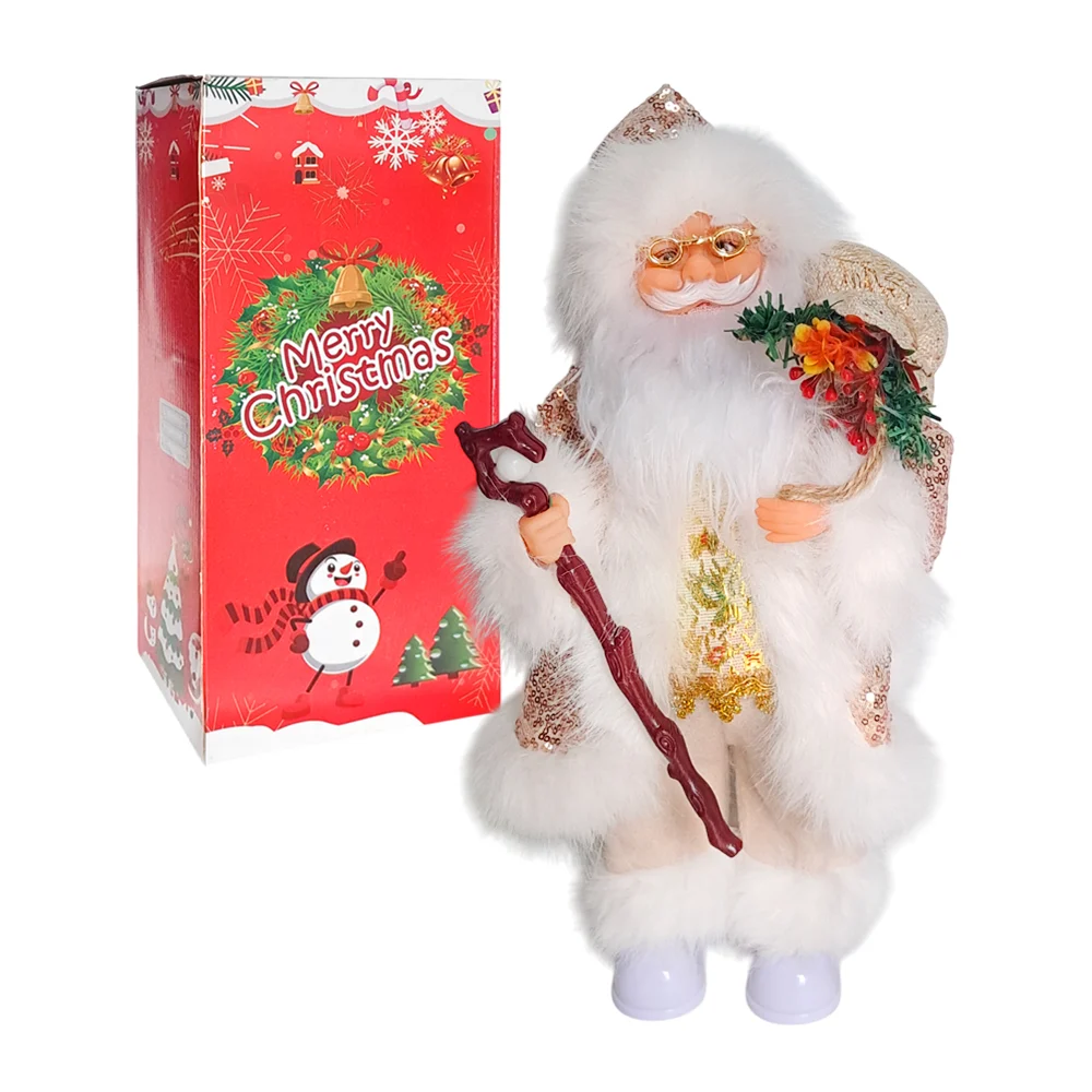 Figura decorativa, santa claus bailador, con luz y sonido, afelpado y…