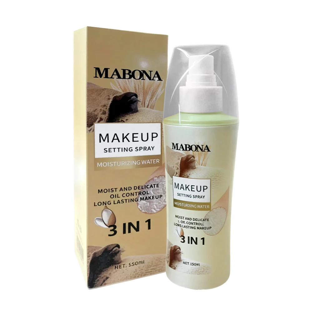 Fijador de maquillaje mabona 3en1, extracto de arroz, control de bril…