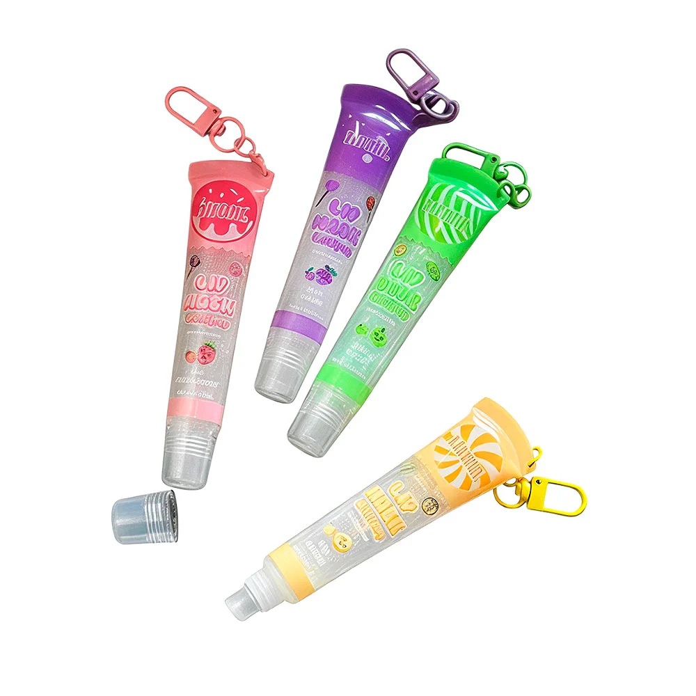 1 pza llavero lip gloss lollipop mágico, 18ml, variedad de aromas con…