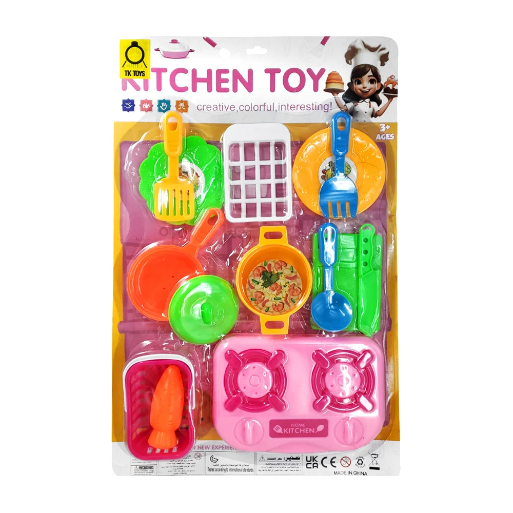 Set de cocinita de juguete con 14 accesorios / kitchen toy, tk toys /…