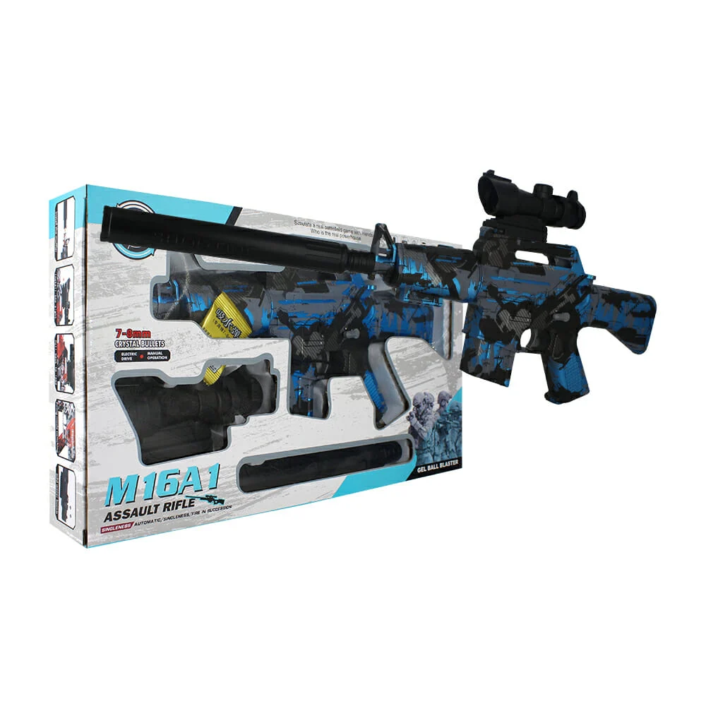 Pistola / rifle m16a1 recargable de hidrogel 7-8mm, diseño tipo camuf…