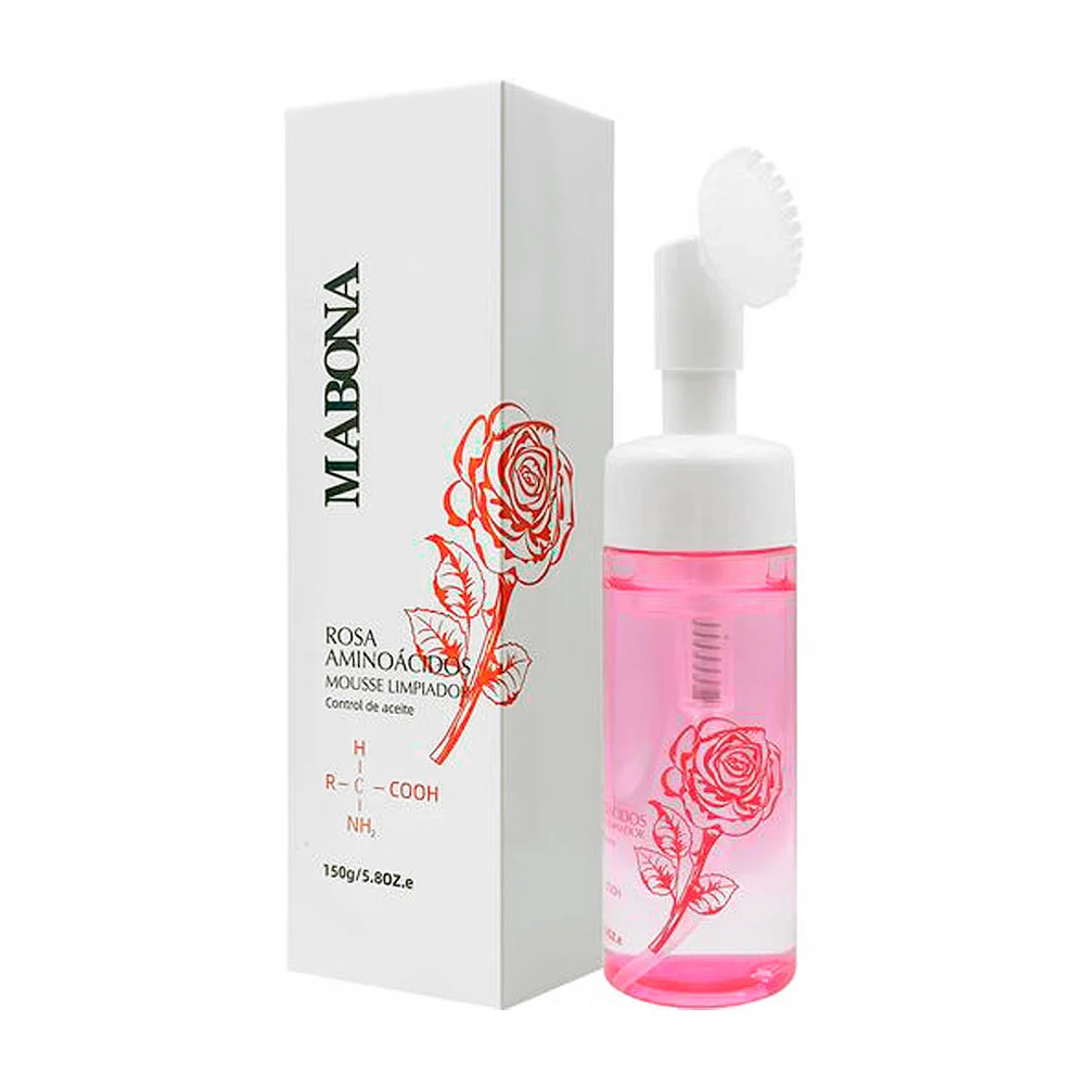 Espuma limpiadora mabona, con extracto de rosas y aminoácidos, 150ml