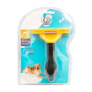 Cepillo tipo peine para mascotas, cerdas metálicas con diseño ergonóm…