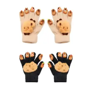 Guantes afelpados infantiles con figuras de capibara, variedad / 81470